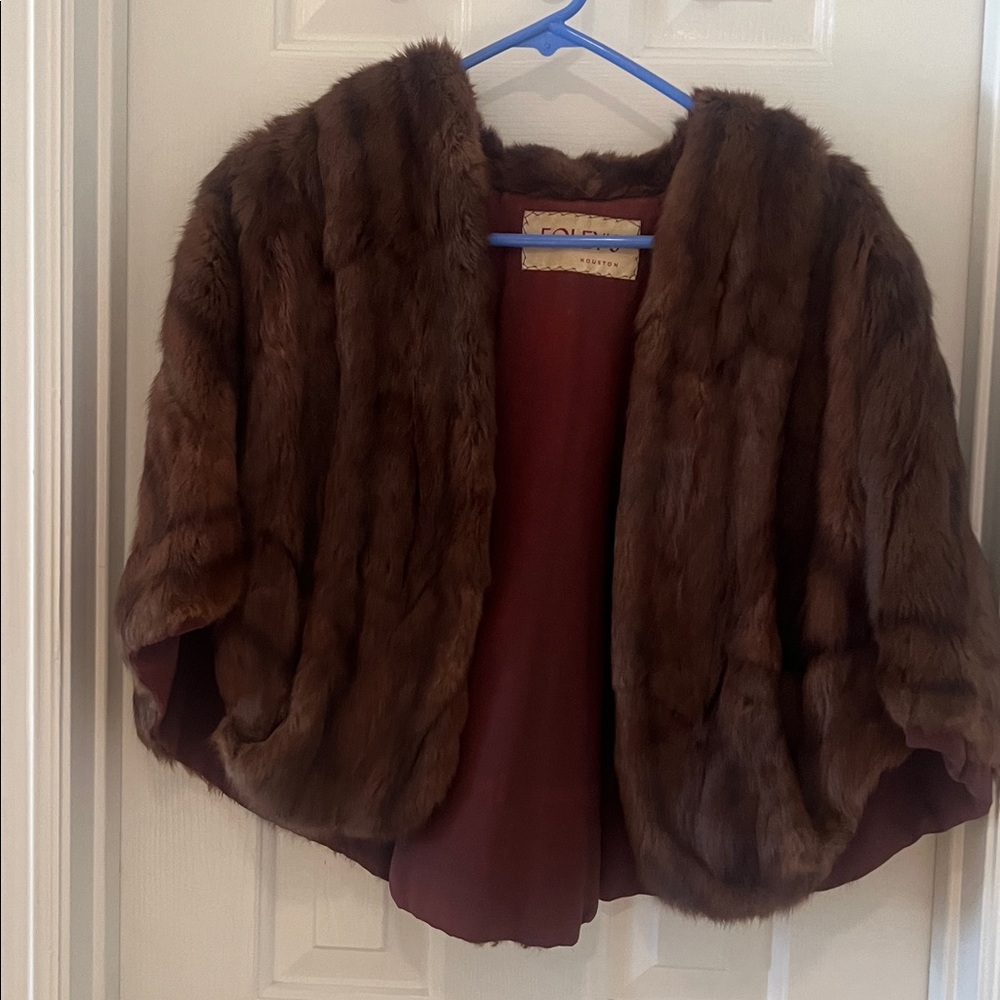 Brown Fur Shawl